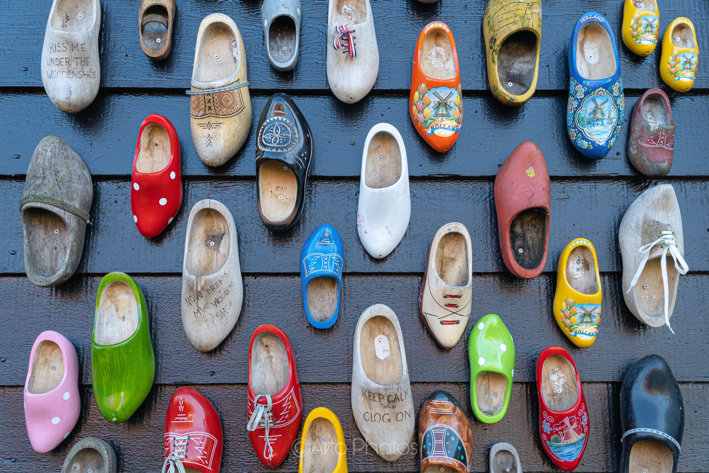 Colorful Wooden Shoes, #015