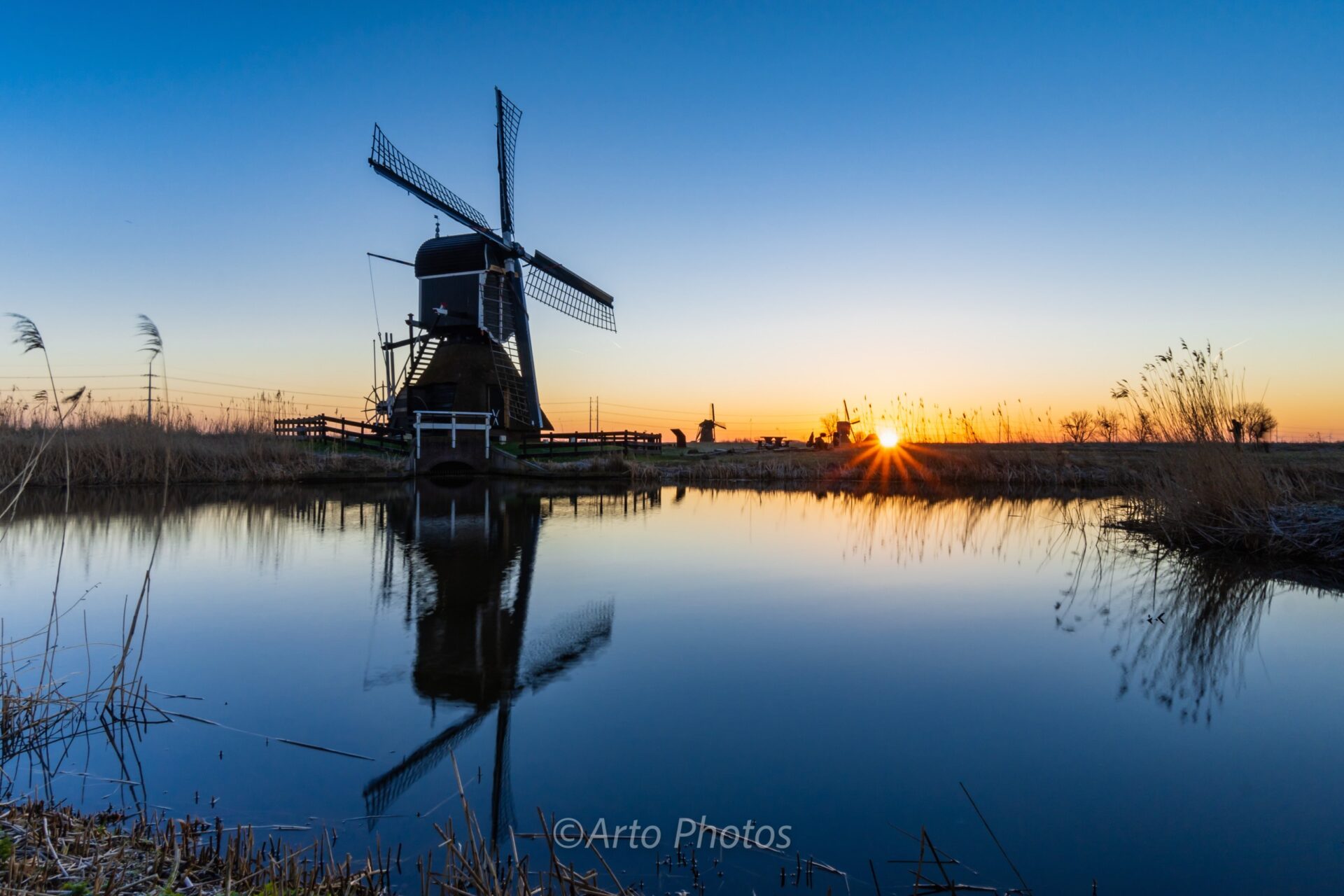 holland windmill and sunrise #061